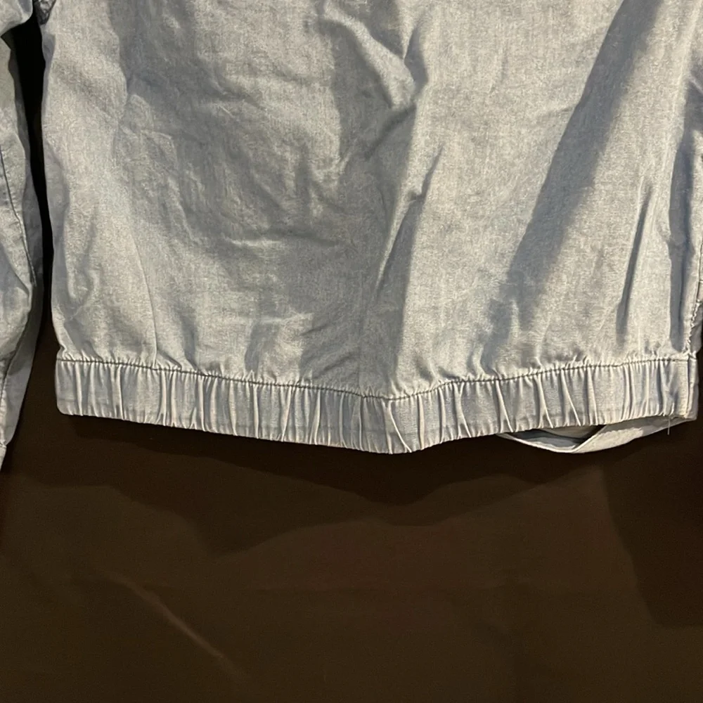 3/$20 Justice Girls Denim Blouse Size 8 - Button-Up Knot Front Shirt - Picture 6 of 10